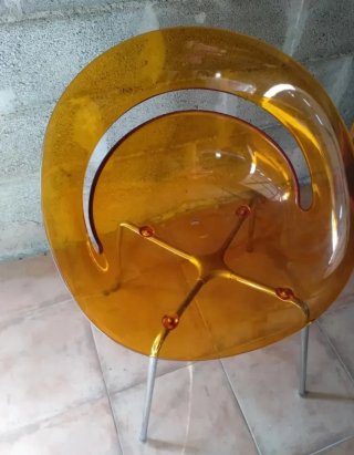 Silla Diseño Metacrilato Naranja