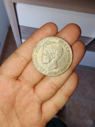 Moneda 5 Pesetas Alfonso XIII 1896