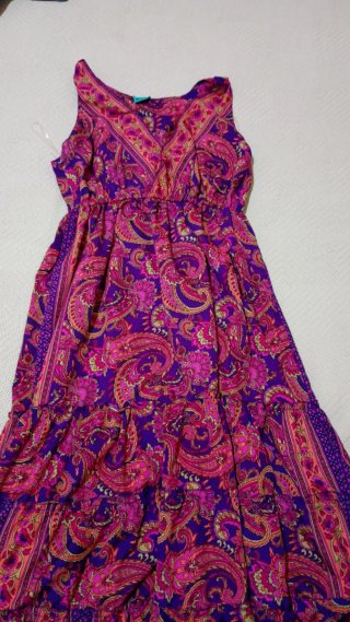 Abito lungo fantasia paisley