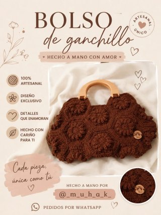 Bolso de ganchillo hecho a mano