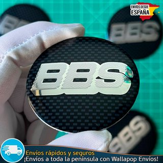 Emblemas BBS 56mm x4 Tapacubos Tapas Llantas Bujes
