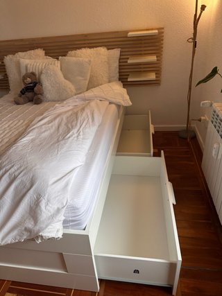 Cama Matrimonial Ikea Bimme con 4 cajones