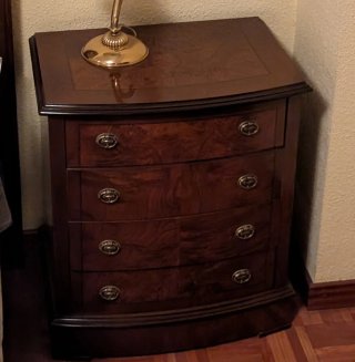 Cajoneras de habitación madera oscura