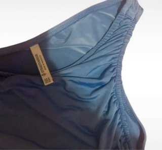 Vestito monospalla blu