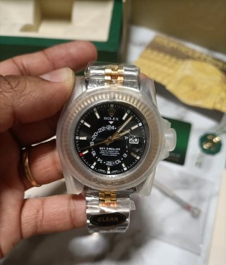 Reloj súper elegante 40mm Acero Inoxidable dorado