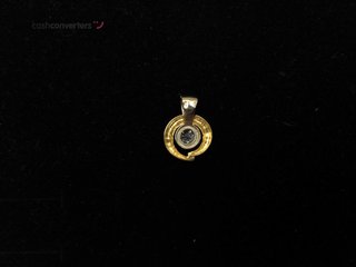 colgante oro 18k con piedra con circonita