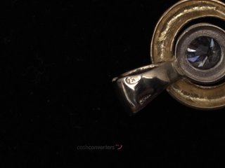 colgante oro 18k con piedra con circonita