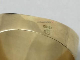 sello oro 18k con zafiro