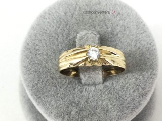 sortija oro 18k con circonita