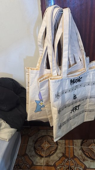 Bolso de tela personalizado hecho a mano