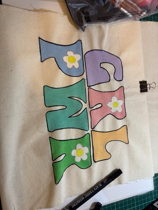Bolso de tela personalizado hecho a mano