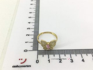 sortija oro 18k con circonita