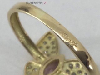 sortija oro 18k con circonita