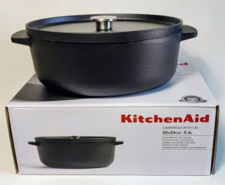 Pentola KitchenAid in ghisa 5,6L con coperchio 30cm