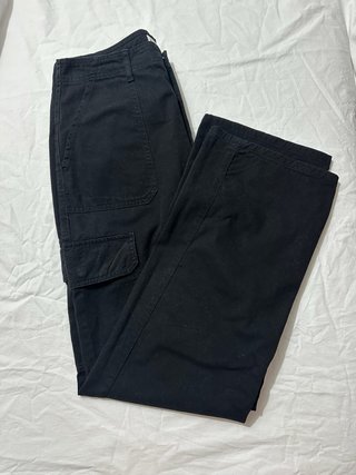 Pantalones cargo Zara negros talla 42