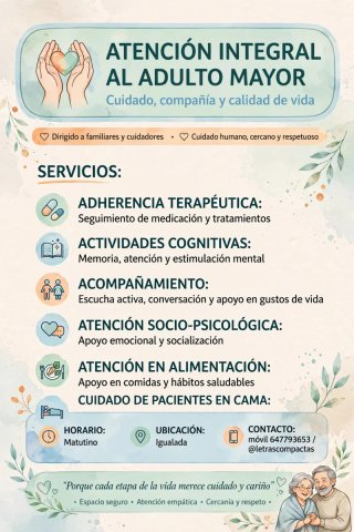 Atención al adulto mayor.