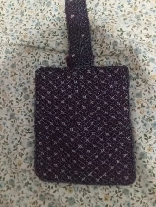 Bolso de mano fiesta vintage púrpura y plata