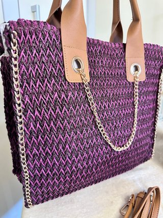 Bolso buganvilla y chocolate