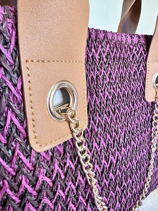 Bolso buganvilla y chocolate