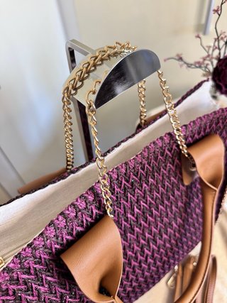 Bolso buganvilla y chocolate