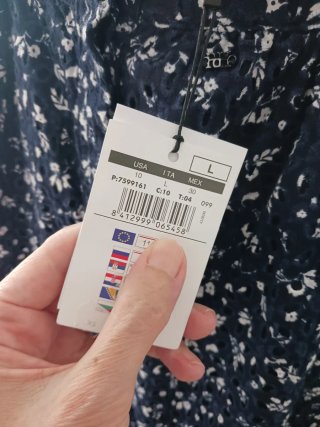 Falda nueva midi Pedro del Hierro floral azul bord