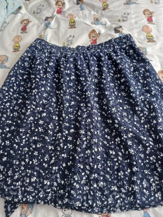Falda nueva midi Pedro del Hierro floral azul bord