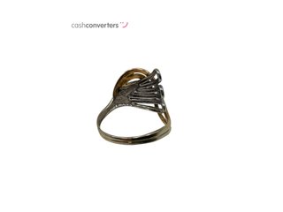 anillo oro 18k con circonita