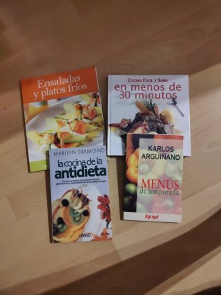 Lote de 4 libros de cocina y recetas