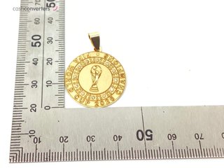 colgante oro 18k con piedra con circonita
