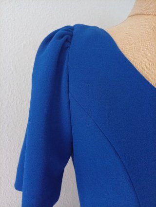 Vestido Midi Tubo Lápiz Azul Calvin Klein Evento