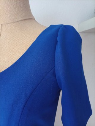 Vestido Midi Tubo Lápiz Azul Calvin Klein Evento