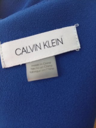 Vestido Midi Tubo Lápiz Azul Calvin Klein Evento