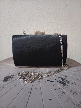 Bolso Clutch Fiesta Strass Plateado