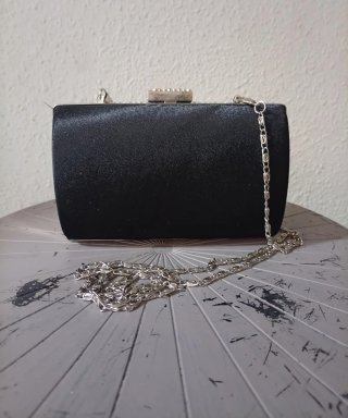Bolso Clutch Fiesta Strass Plateado