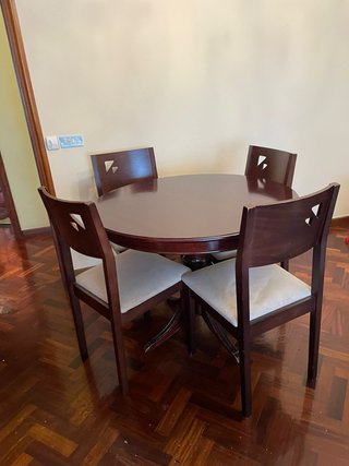 Mesa comedor redonda 4 sillas