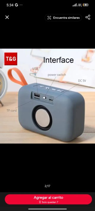 Altavoz T&G Negro