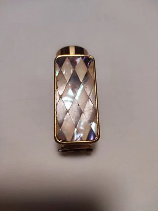 Porta pintalabios Nácar Espejo Dorado