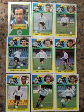 Cromos de fútbol R. C. Racing de Santander