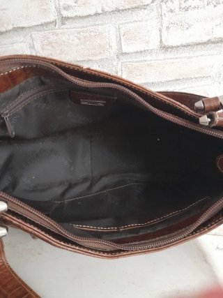 Borsa Barbara Milano Coccodrillo Marrone