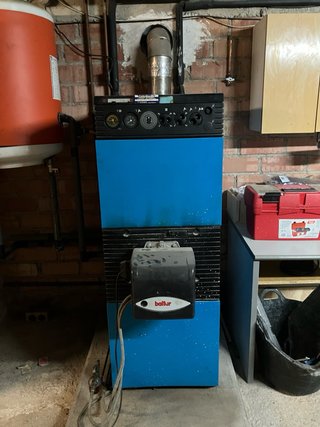Conjunto caldera gasoil,acumuldor acv inox 100l,
