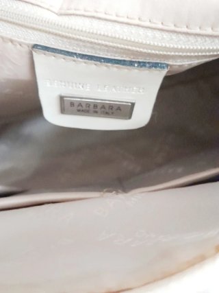 Borsa Barbara Milano Bianca Coccodrillo