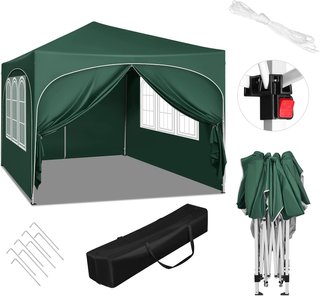 CARPAS 3X3 VERDES PLEGABLES NUEVAS CON PAREDES