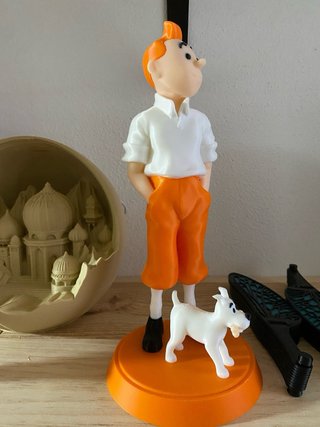 Figura Tintín y Milú 3D