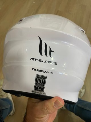 Casco Moto MT Helmets Targo Shell Blanco TALLA XS