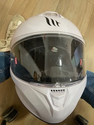 Casco Moto MT Helmets Targo Shell Blanco TALLA XS