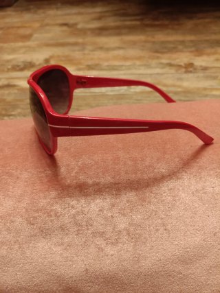Occhiali da sole mascherina vintage rossi