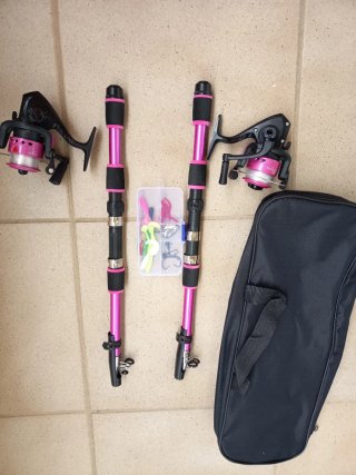 Dos cañas de Pescar 1.80m + Carretes