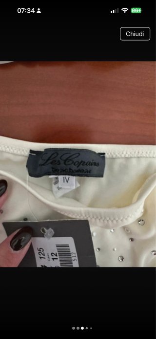 Bikini Les Copains bianco con strass