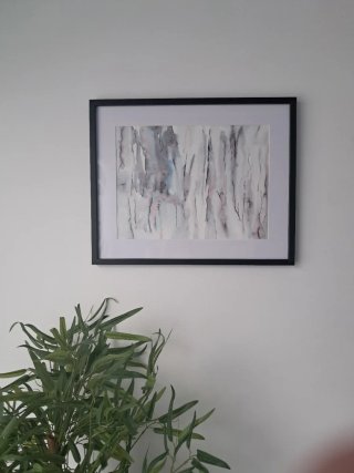 Lámina abstracta enmarcada