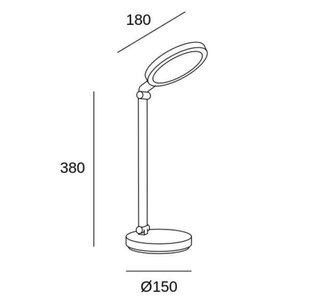 Flexo para escritorio sin cable táctil LED.